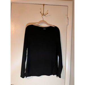 Lauren Ralph Lauren Women's Black Long Sleeve Crew Nec T-Shirt SZ XL